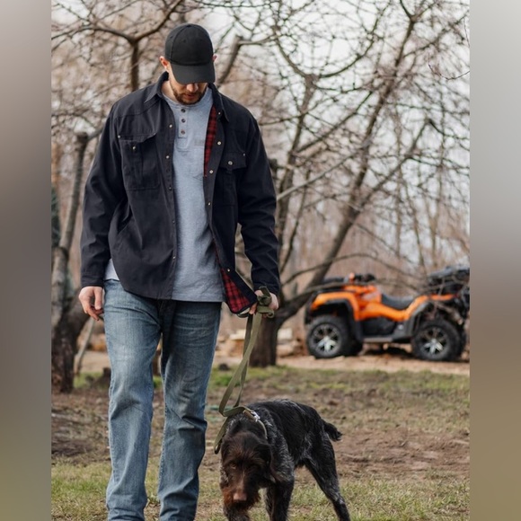 Flannel Lined Jacket Vintage Snap Button Western Rugged Outdoor Cowboy Jacket - Picture 7 of 12